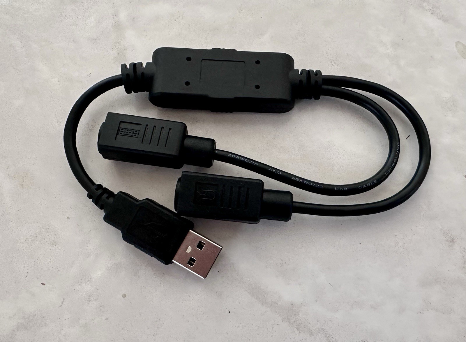 C2G 32185 1ft USB to PS/2 Keyboard/Mouse Adapter Cable - Black