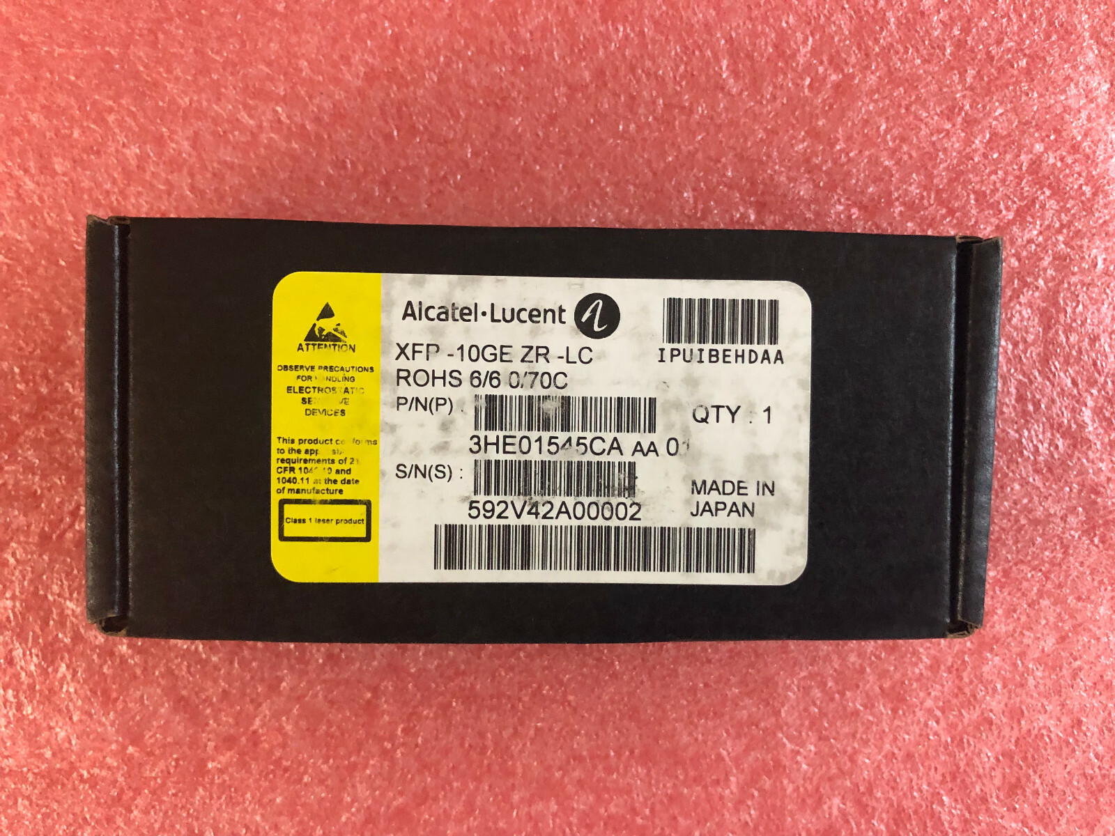 Alcatel-Lucent 3HE01545CA aa01 10GBASE-ZR XFP-10GE 80km 1550nm IPUIBEHDAA 