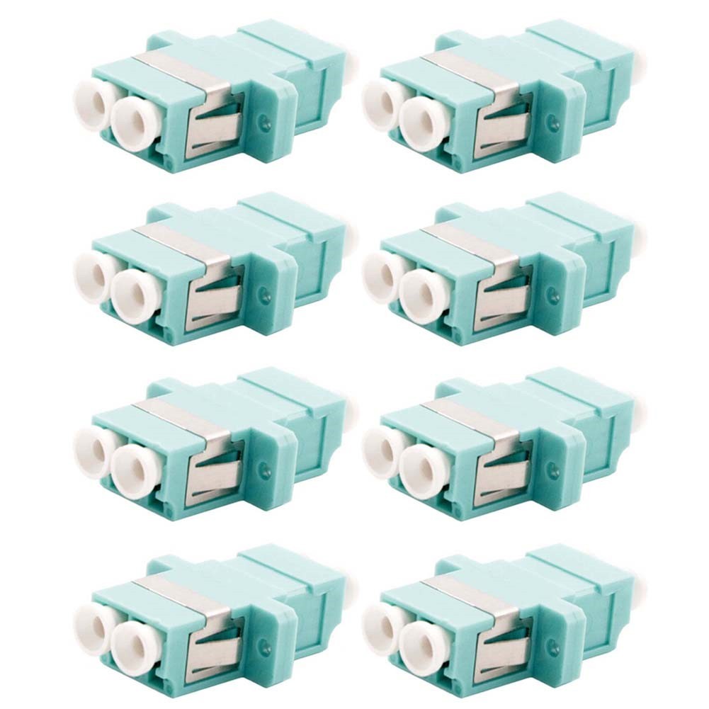 8x LC/UPC Fiber Optic Multimode Duplex Optical Coupler Adapter Cable Connector