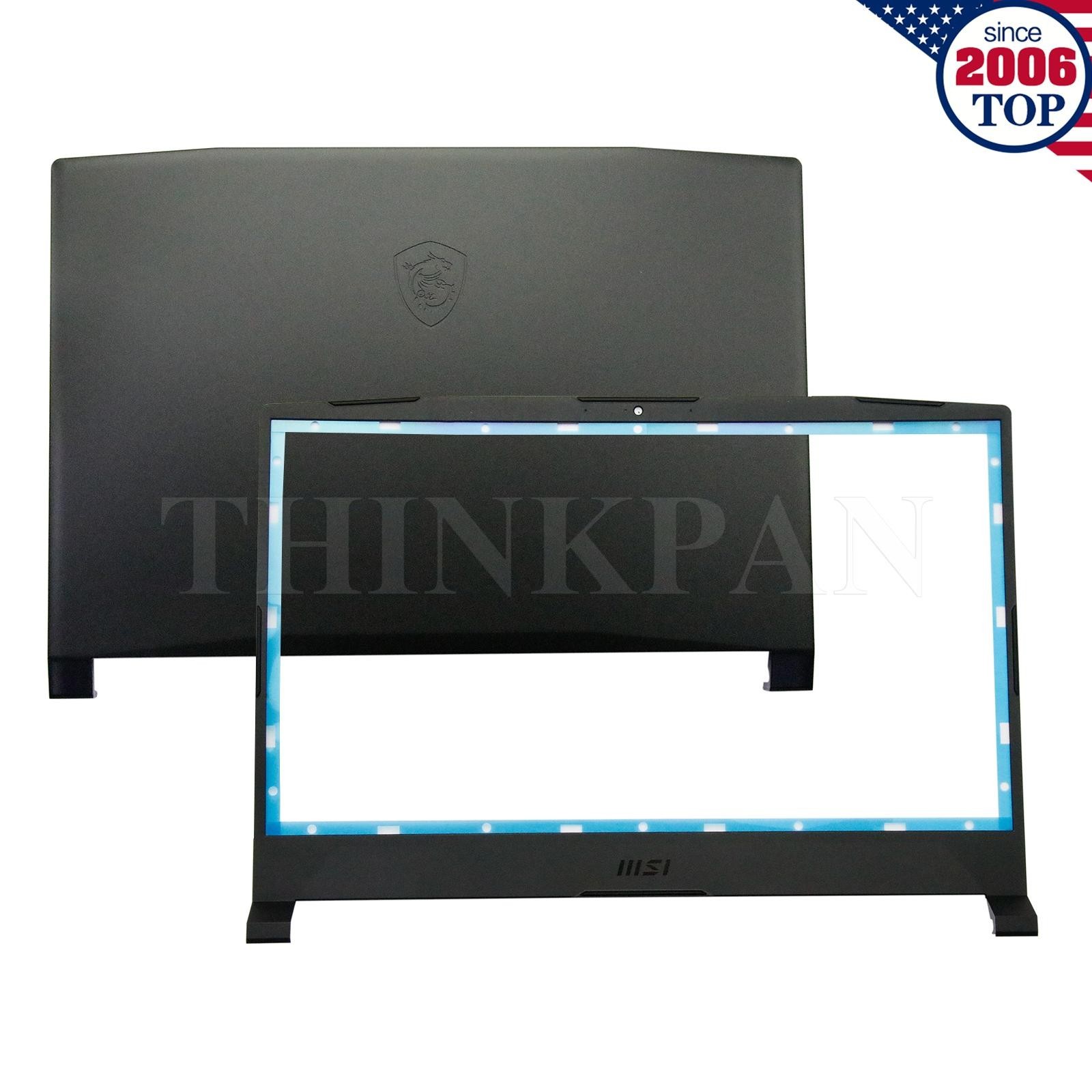 New MSI Katana GF66 11UE 11UG MS-1581 MS-1582 LCD Back Cover Lid + Front Bezel