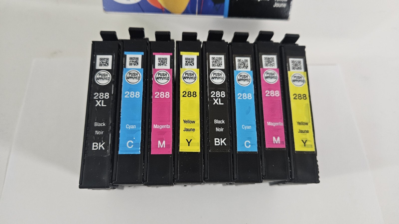 Genuine Epson 288XL Hi Yield Black Standard 288 C/M/Y 4pk Ink Cartridges 08/2023