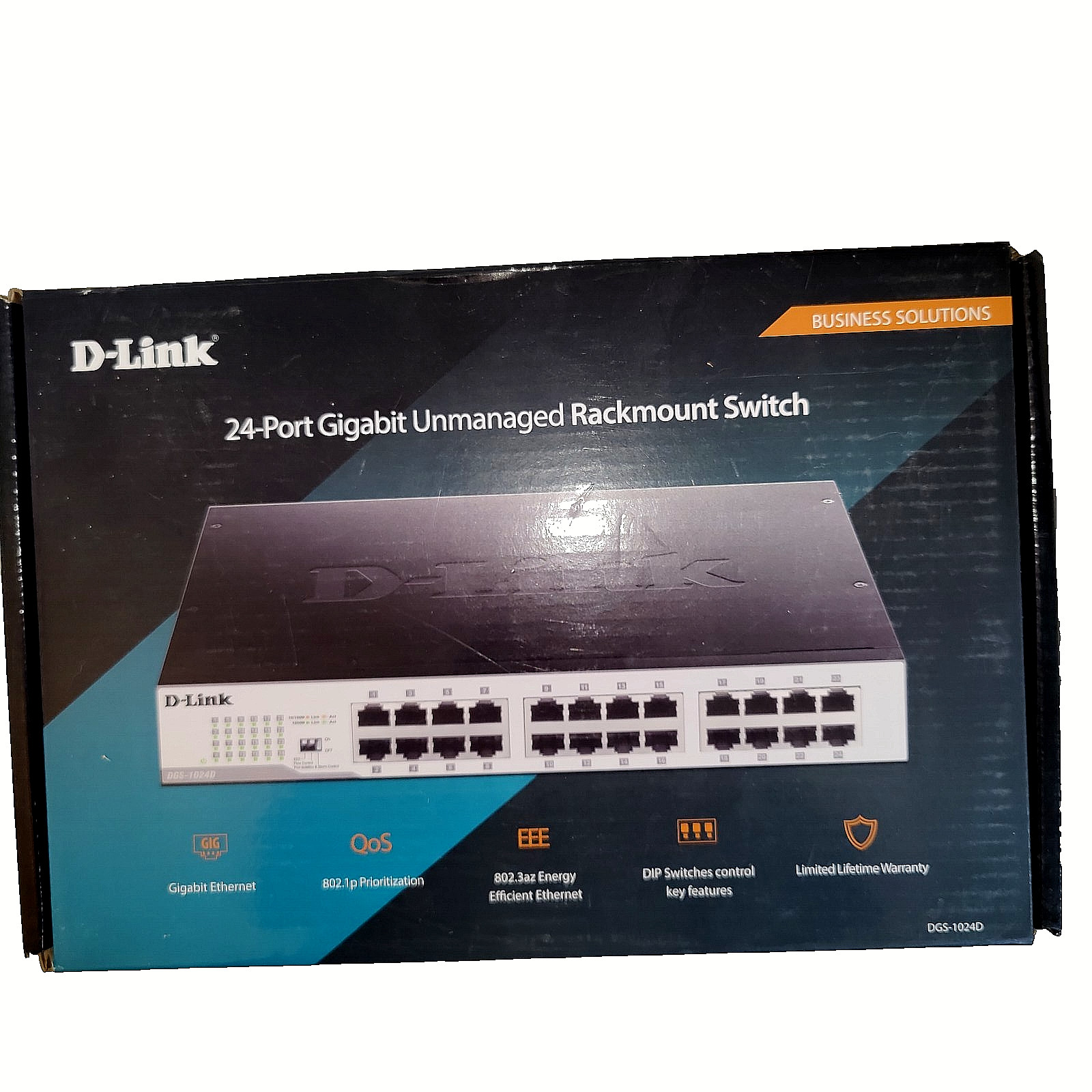 D-Link 24 Port Gigabit Unmanaged Rackmount Switch DGS-1024D Open Box