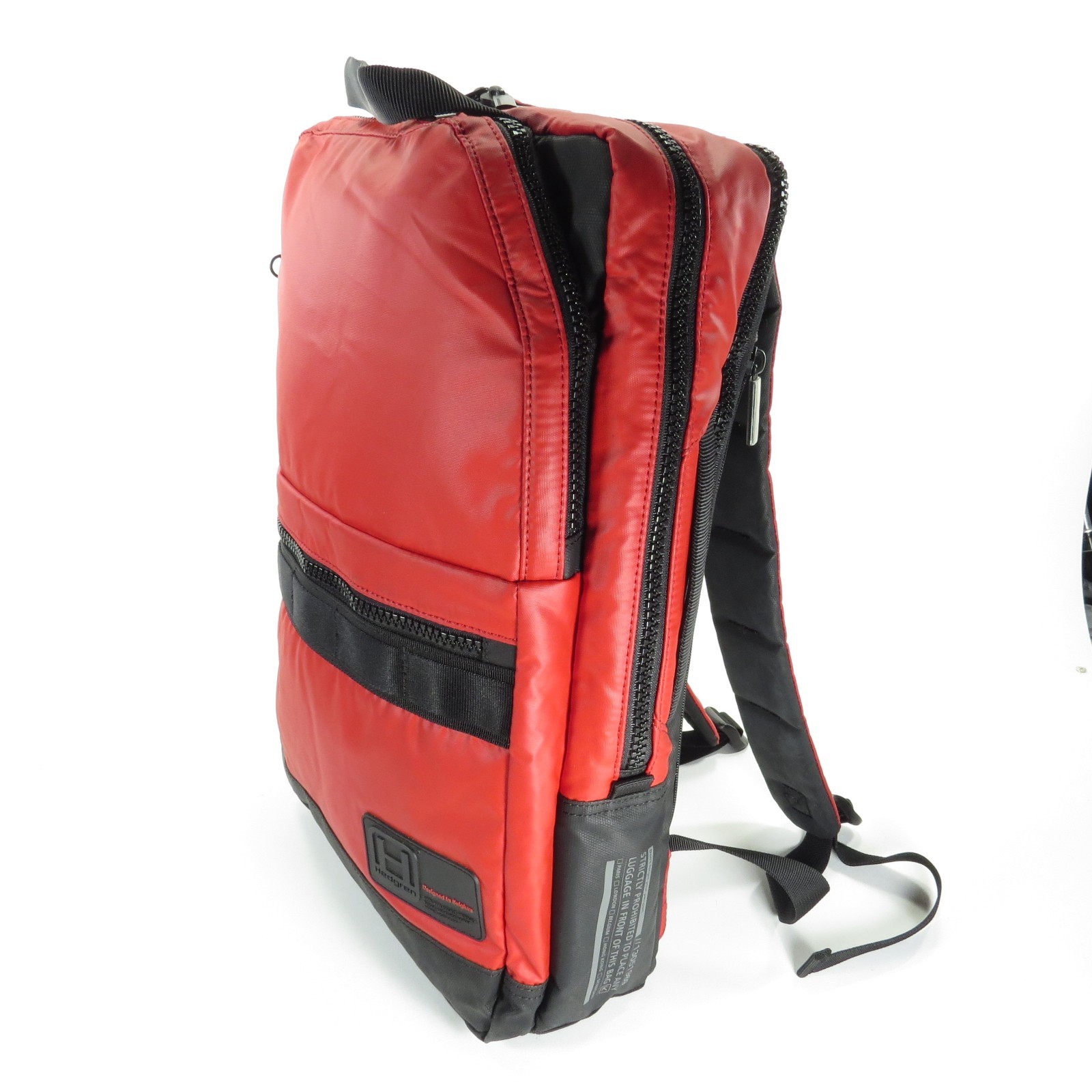 Hedgren Red Padded Laptop Backpack 6 Zipper Compartments UNUSED Aprox 17"x12"x5"