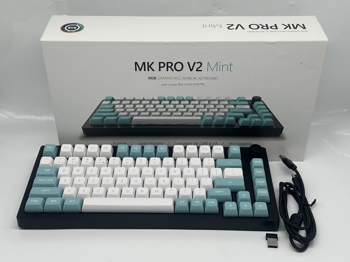 Inland Gaming MK PRO V2 75% Wireless DIY Custom RGB Gaming Keyboard - Mint