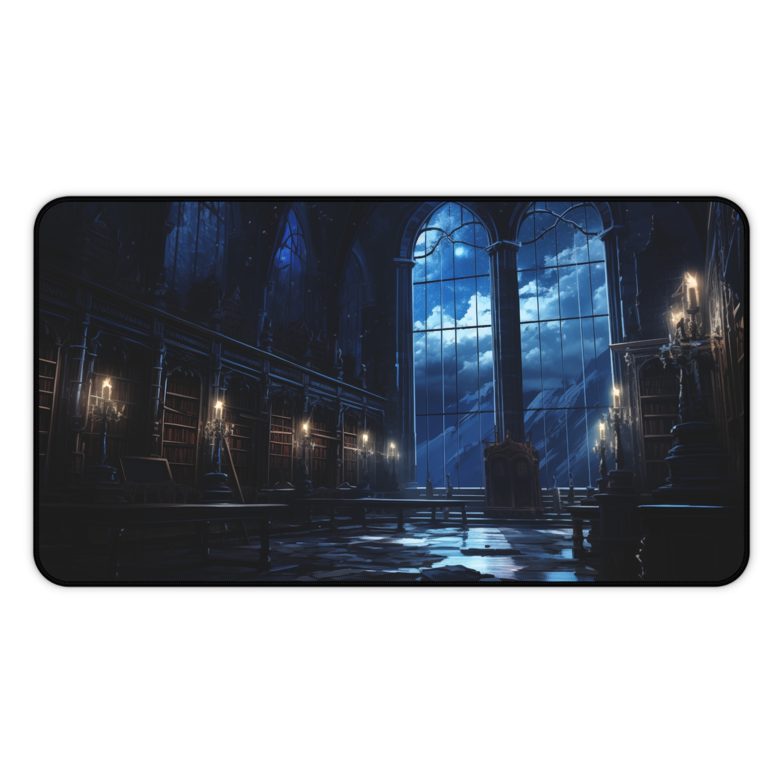 Gothic Deskmat, Dark Academia Design, Castle Aesthetic Mousepad.