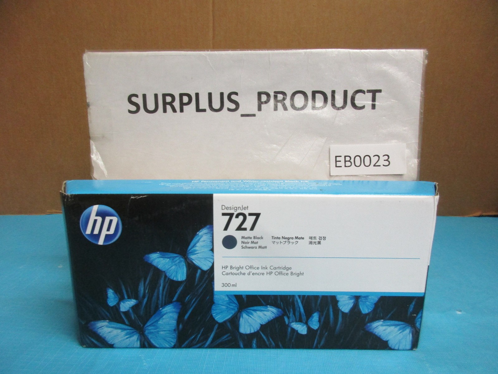 GENUINE HP C1Q12A, 727 MATTE BLACK 300ml DESIGNJET INK, SEALED BOX EXP. 5/24