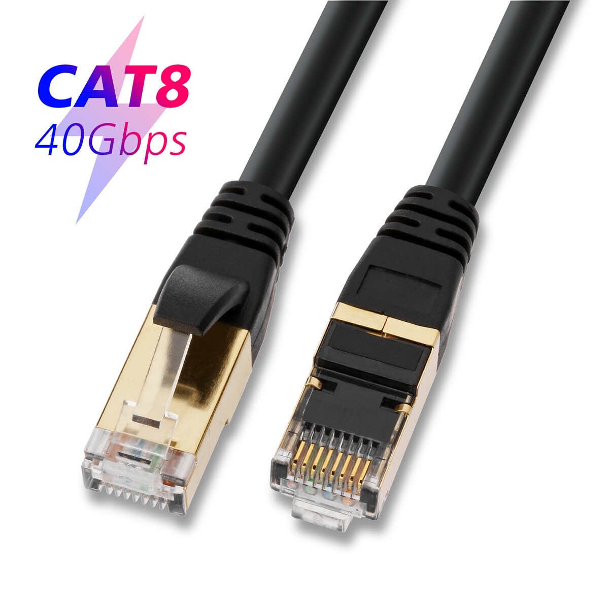 Lastest & Fastest (40Gpbs) Lan RJ45 Patch Cord Lot , Solid Cat 8 Ethernet Cable
