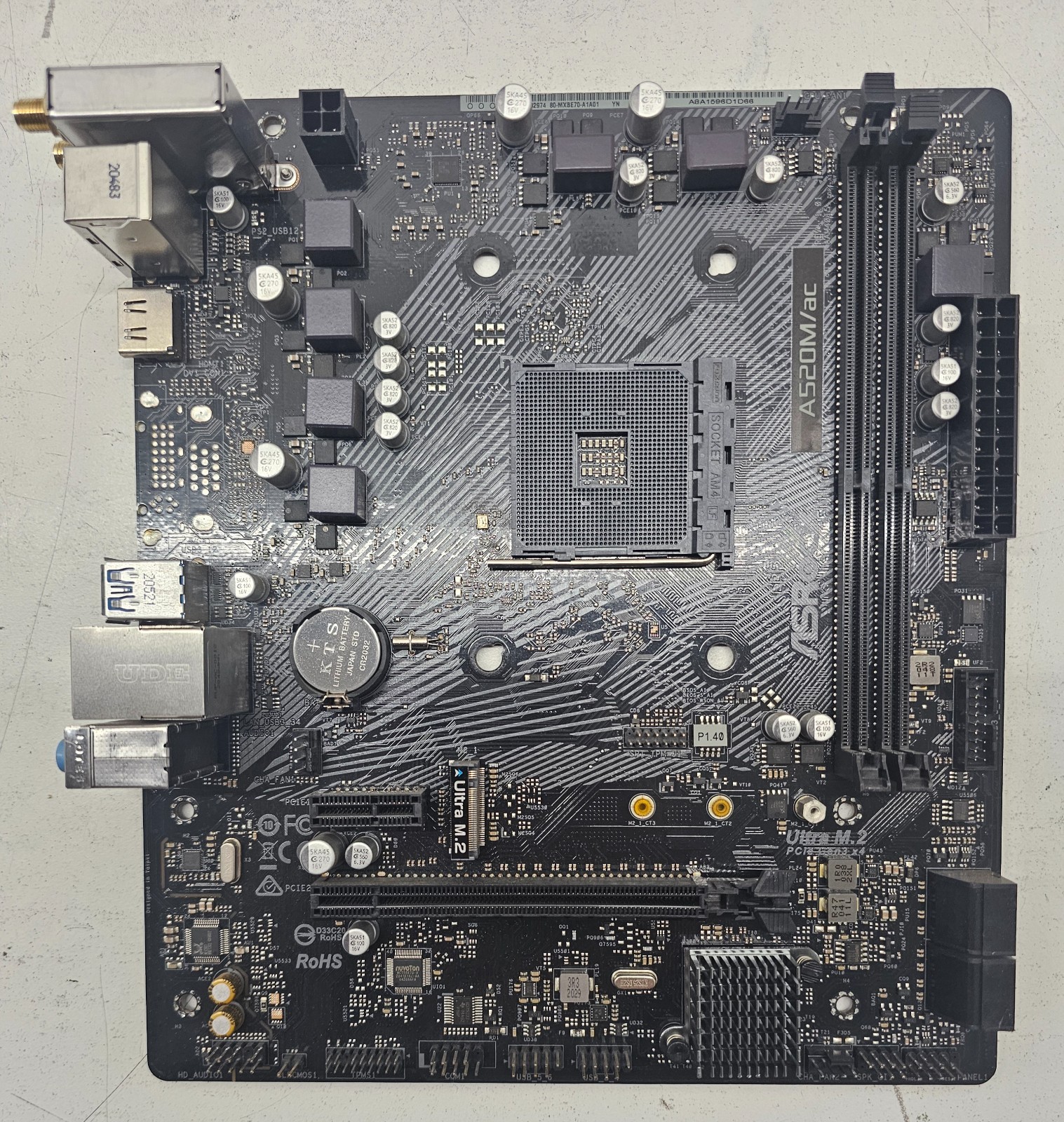 AsRock A520M/ac AM4 microATX AMD DDR4 Motherboard (FL)
