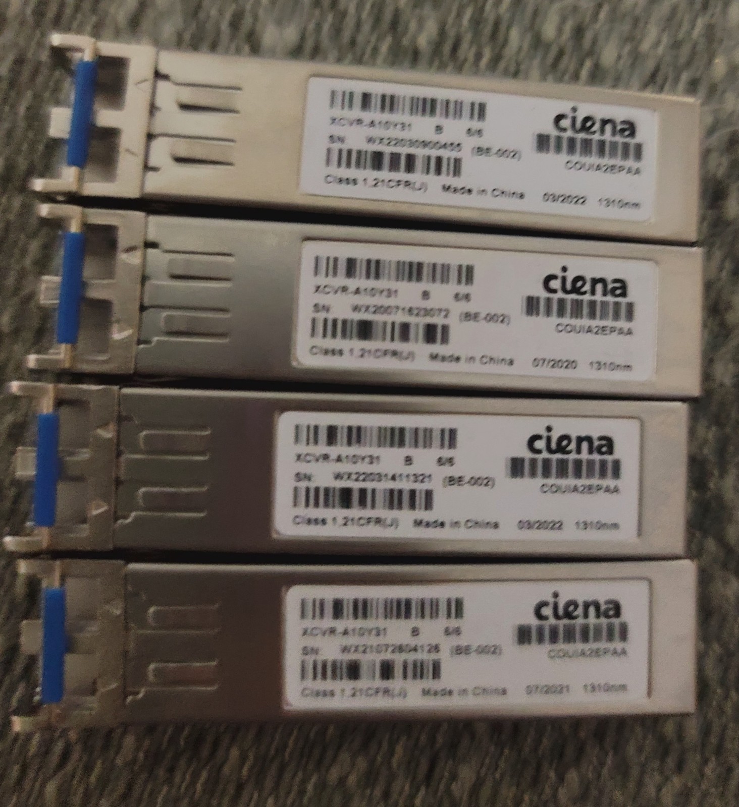 Ciena XCVR-A10Y31 Transceiver, Silver