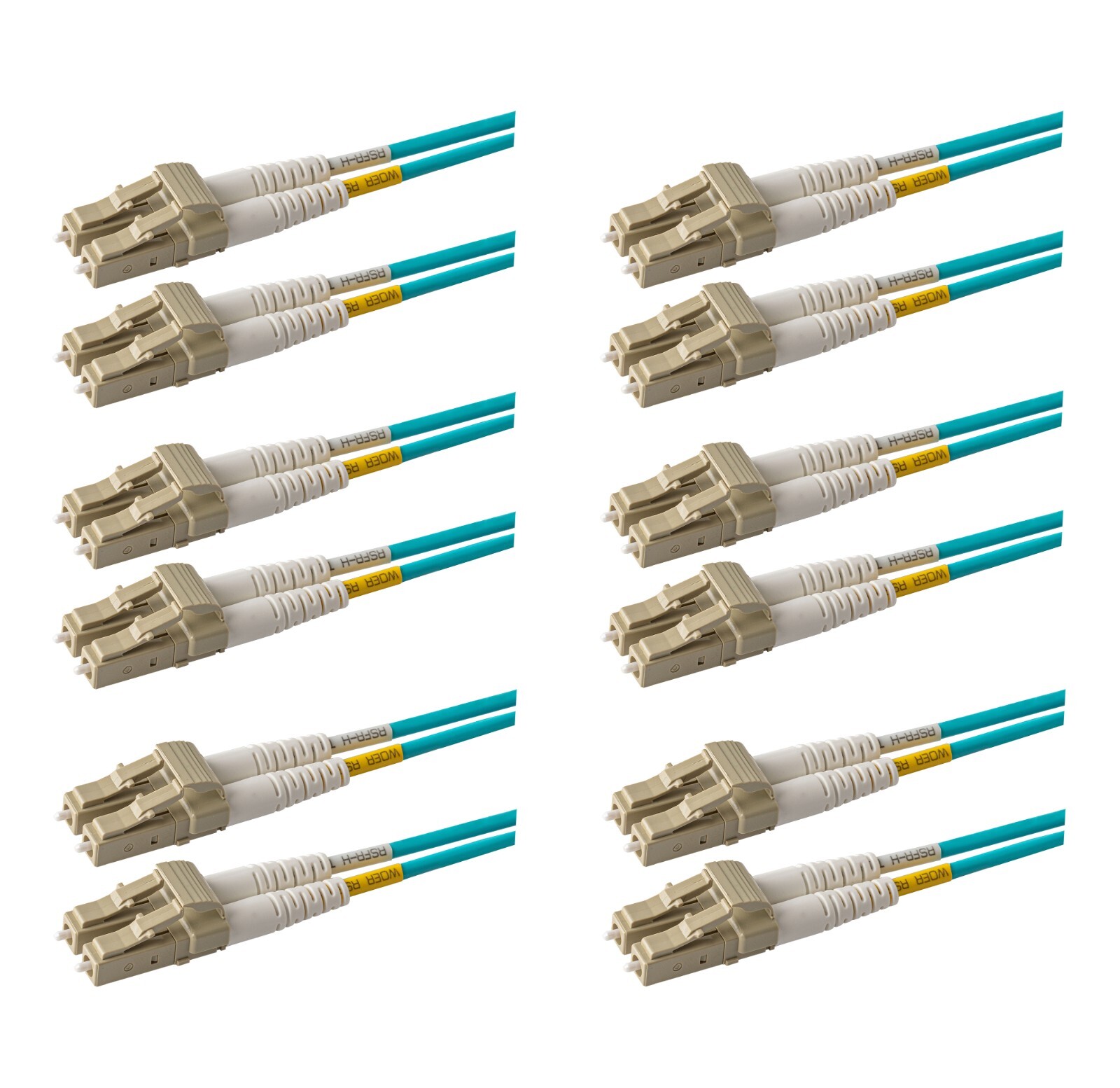6 Pack 1.5 Meter OM4 Duplex LC to LC Fiber Patch Cable Fast USA Shipping