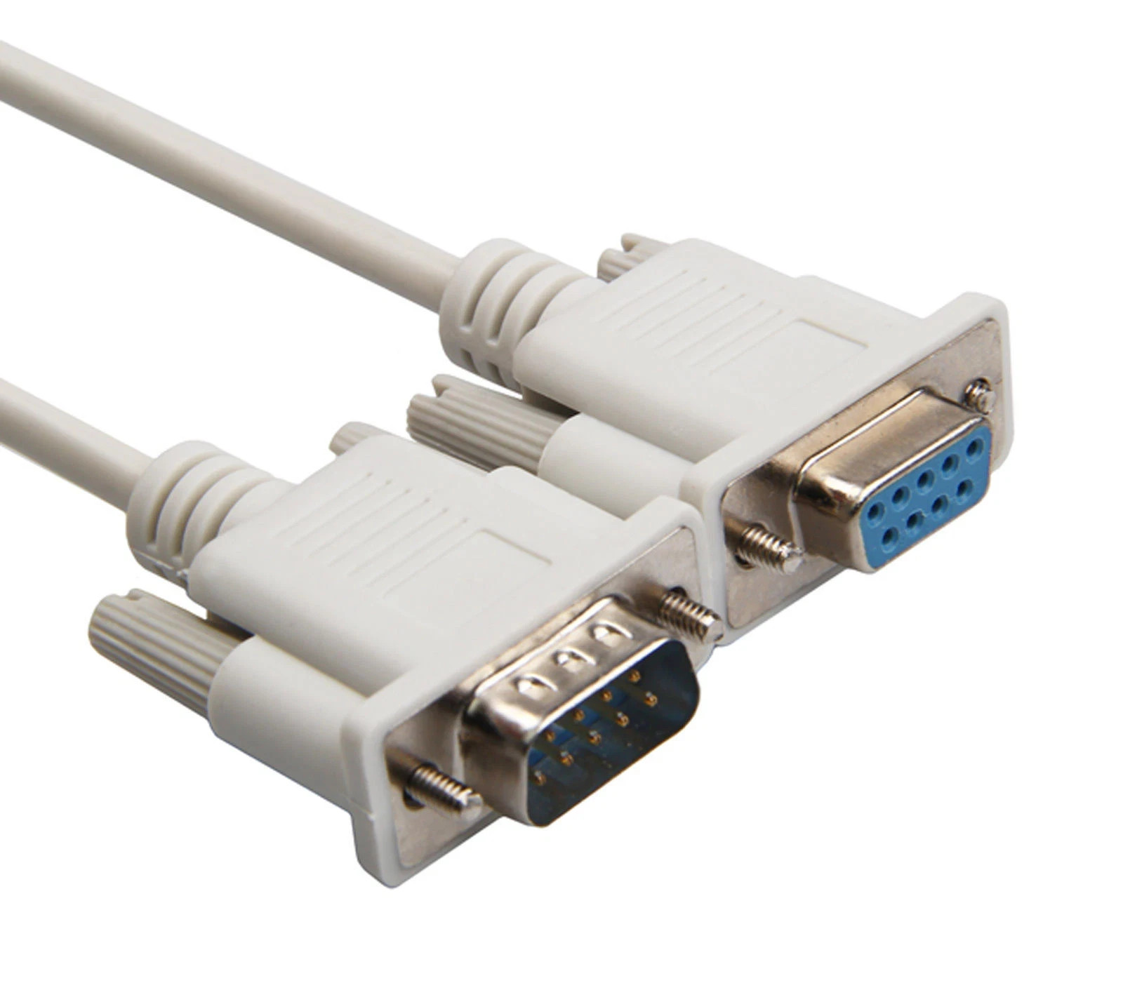 5FT 1.5M 9 Pin Extension Cable Serial Direct Male to Female RS232 DB9 M-F NEW Us