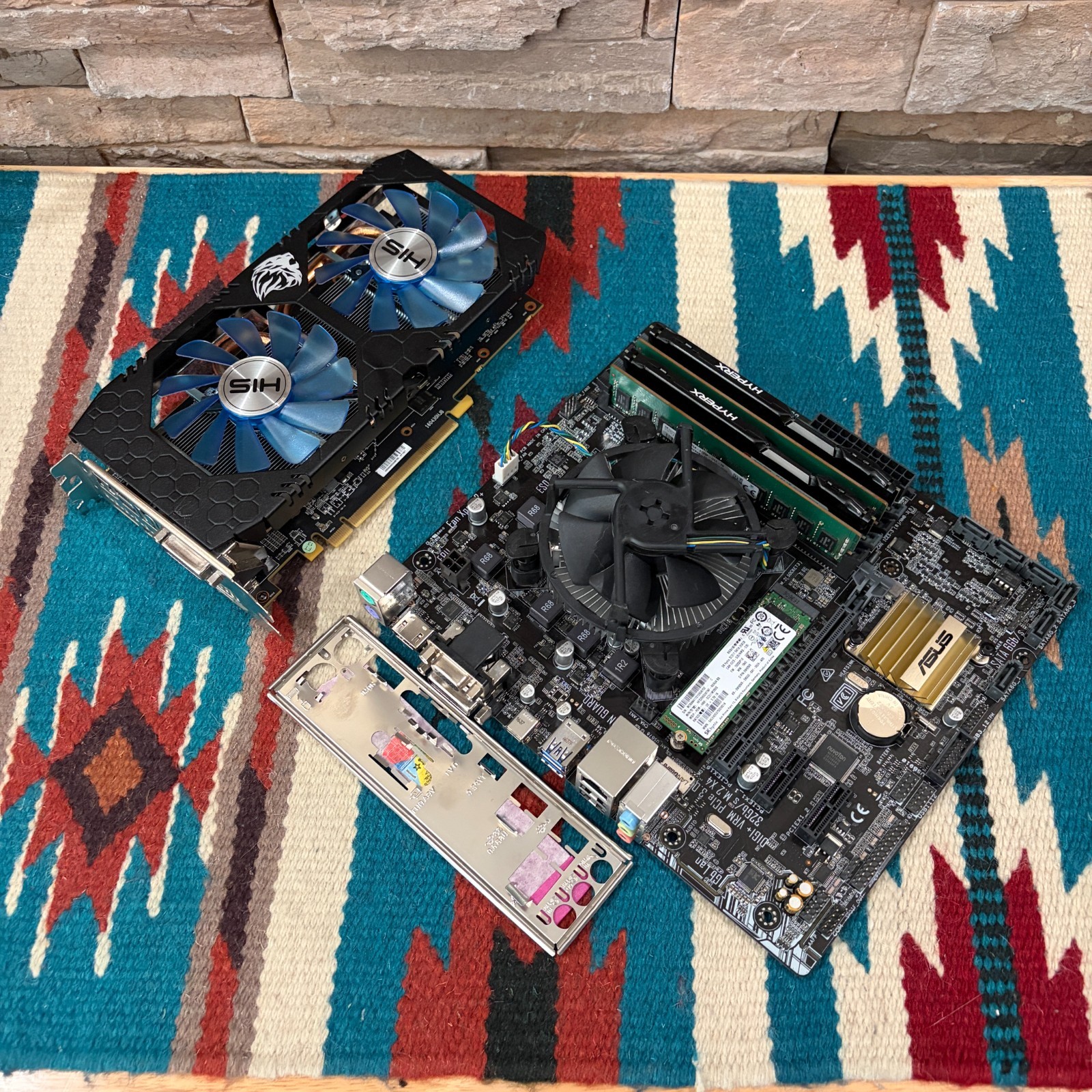 ASUS B150M-A/M.2 mATX Motherboard Combo i7-6700 16GB 256SSD W11P Radeon RX570