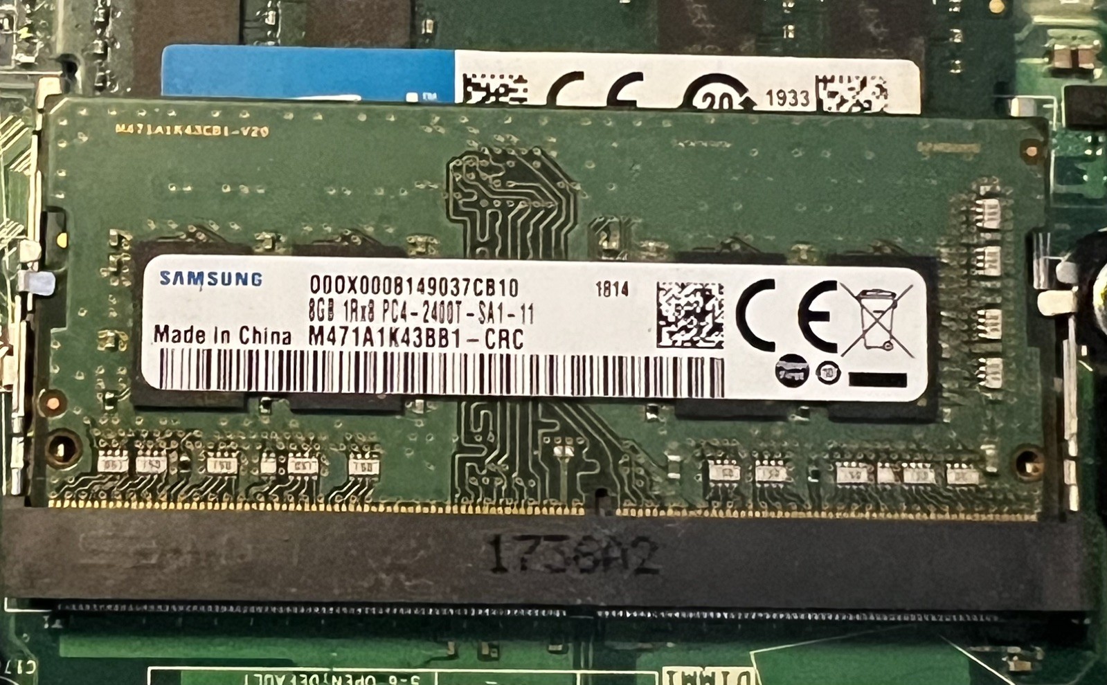 Samsung 8GB 1RX8 DDR4-3200 PC4-3200MHz 260pin Laptop SODIMM Memory RAM 1.2V