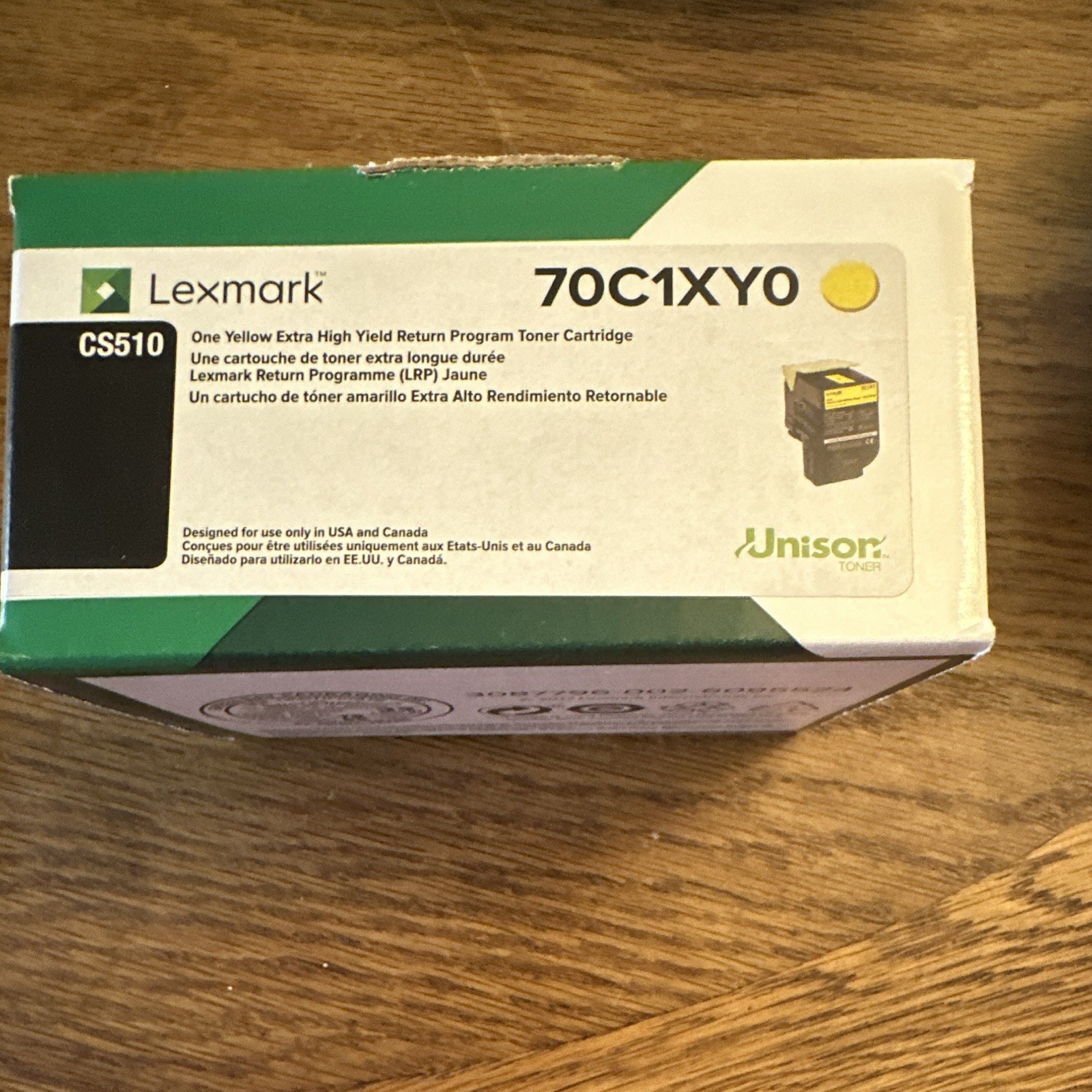 Lexmark 70C1XY0 Yellow Extra High Yield Return Program Toner CS510