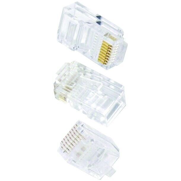 PE Ethereal 8-Pin CAT-6 Crimp Connectors, 50-Pack
