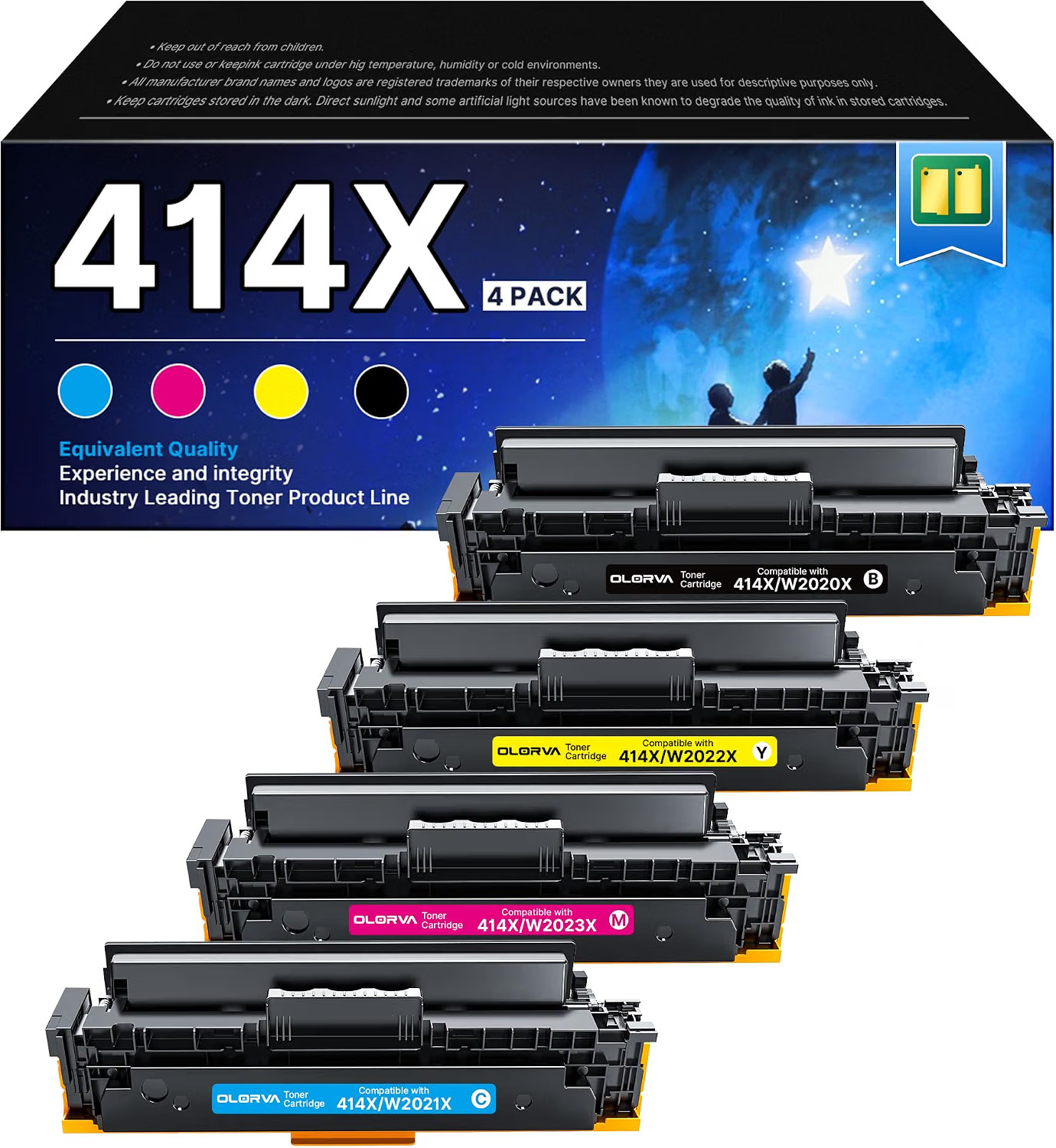 WITH CHIP W2020A W2020X Toner for HP 414X Laserjet M454 M479fdw M479fdw Lot
