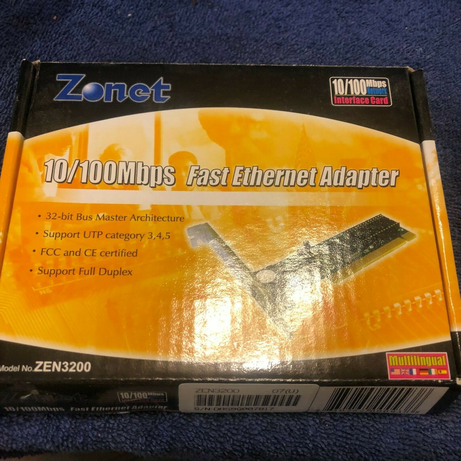 Zonet ZEN3200 10/100 Fast Ethernet Adapter PCI Card 