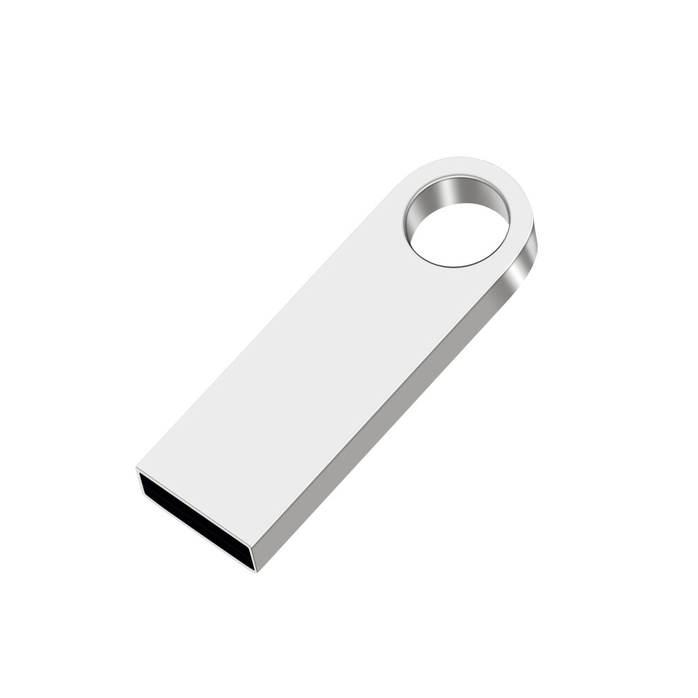 Small Metal USB Stick 64GB 32GB 16GB with Keyring, Custom Design & Multicolor