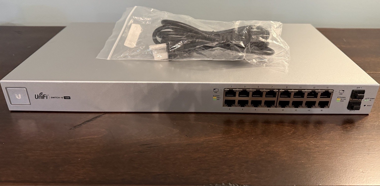 Ubiquiti UniFi US-16-150W 16-Port PoE Switch - Fully Tested