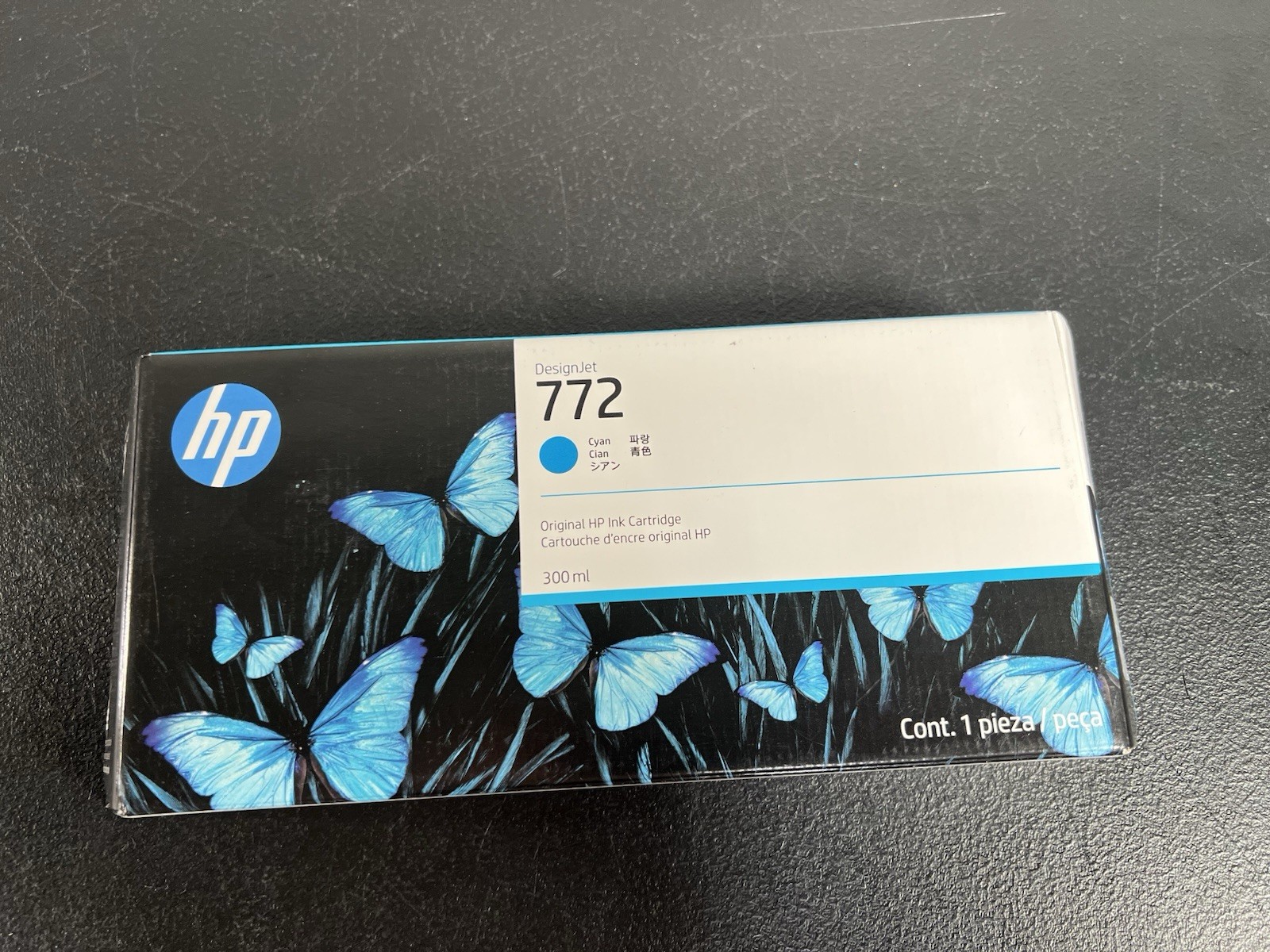 HP 772 Cyan Ink Cartridge CN636A DesignJet Z5200 Z5400 Exp 06/2027