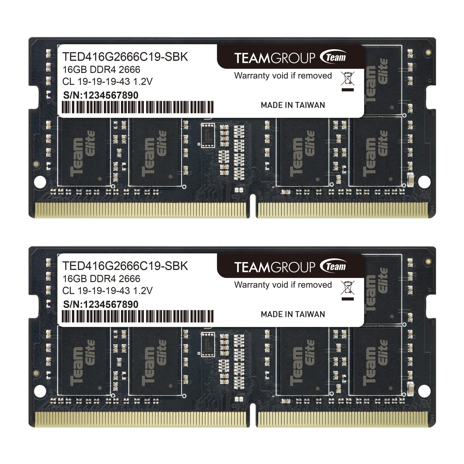 TEAMGROUP Elite DDR4 32GB Kit (2 x 16GB) (2x16GB), Dual Channel 