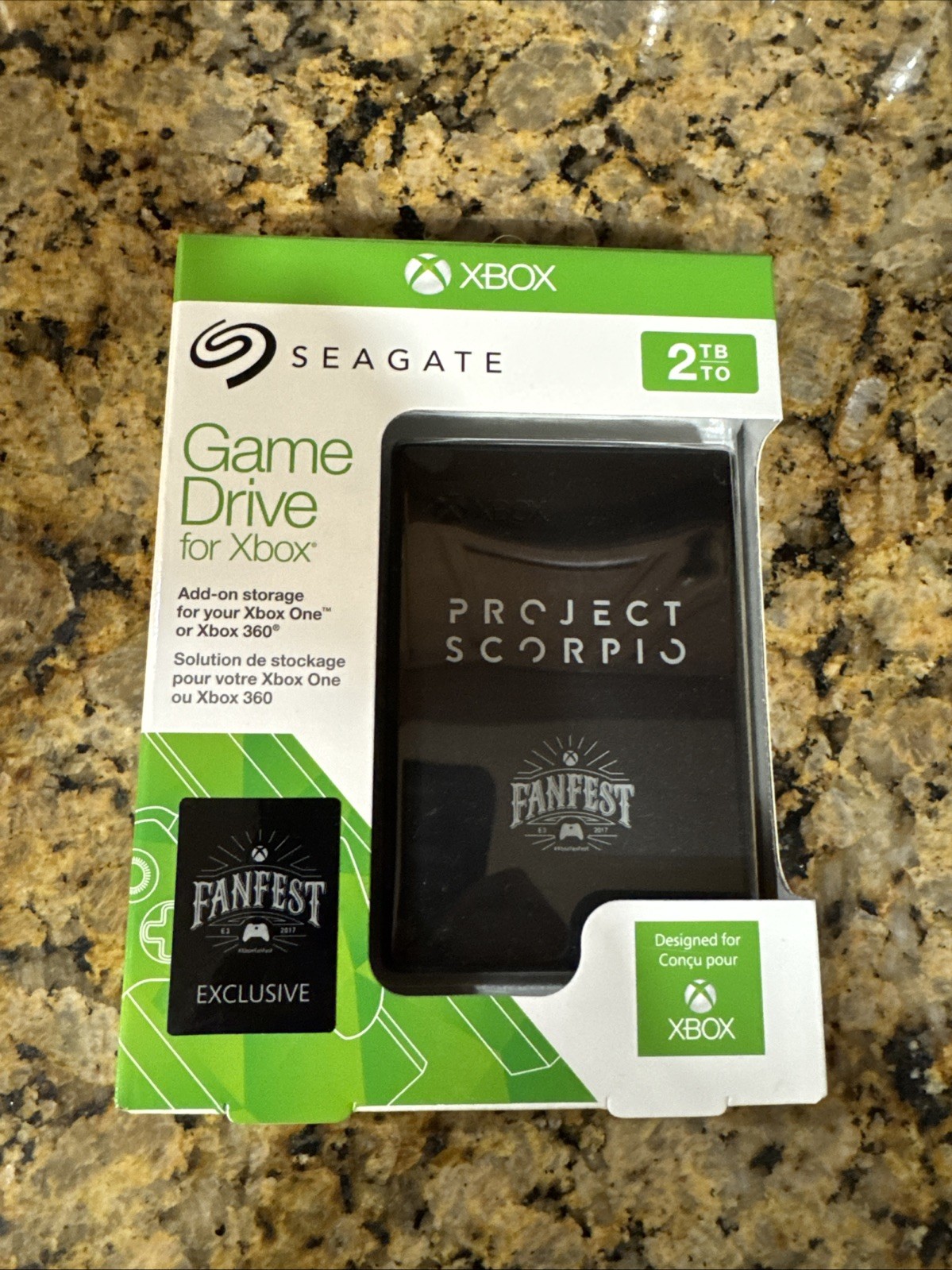 RARE Seagate EXCLUSIVE Xbox Fan Fest Project Scorpio Game Drive NEW/SEALED