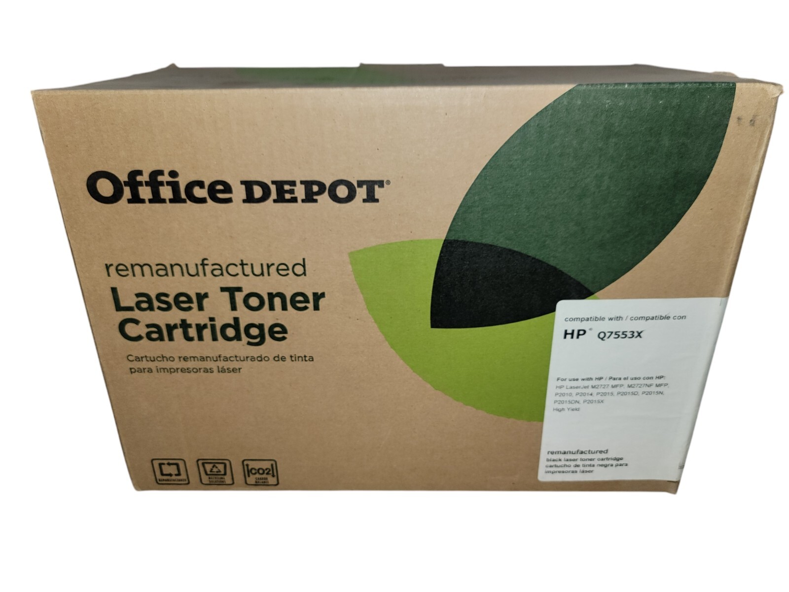 Office Depot HP Q7553X High Yield Black Toner for LaserJet M2727 P2015 53X NEW