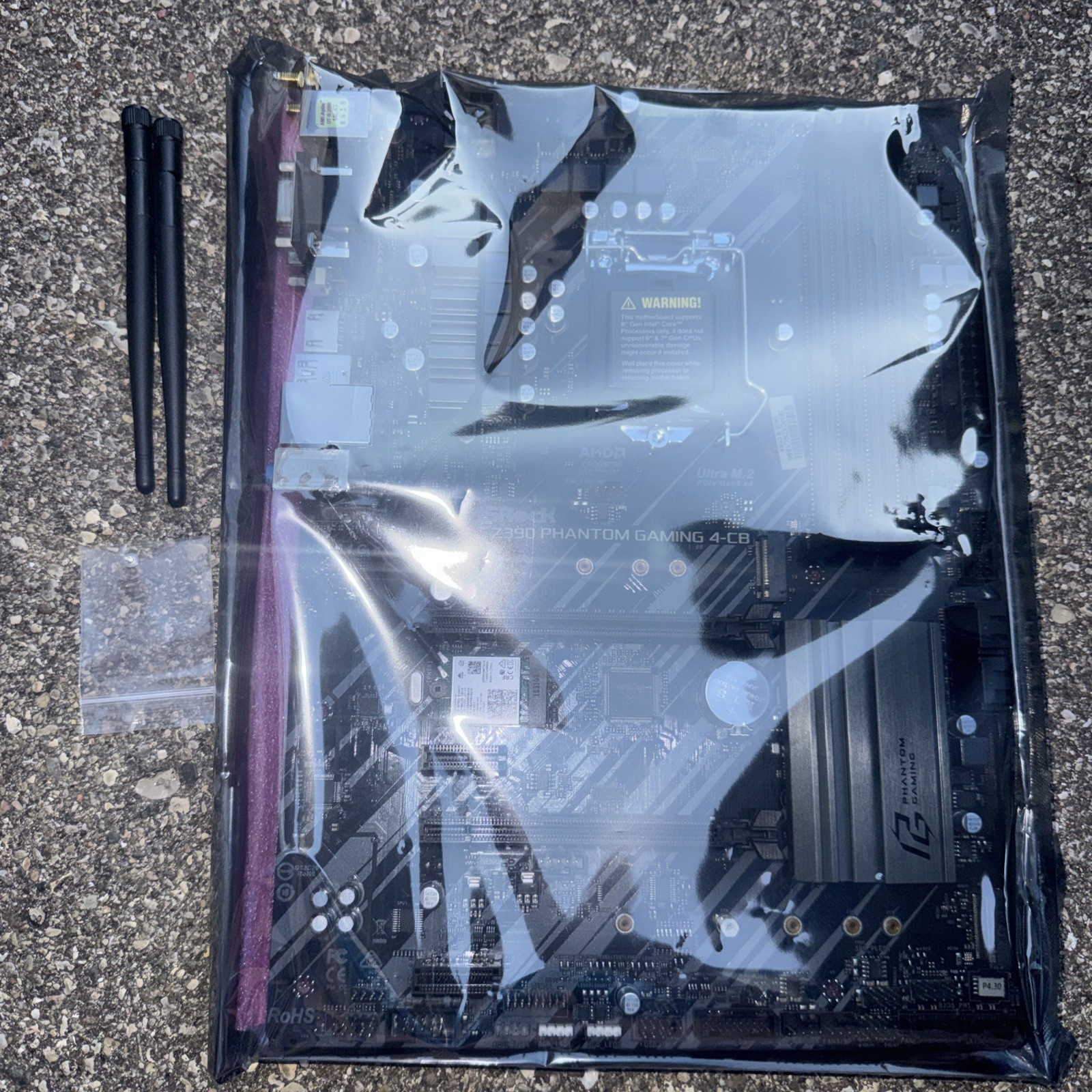 Asrock Z390 Phantom Gaming 4-CB Wifi 8th/9th Geb 1151 Motherboard (No IO Shield)