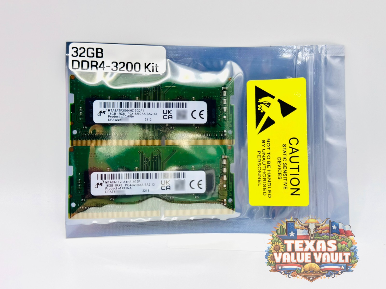 Micron 32GB (2x16GB) 1Rx8 (PC4-25600) DDR4-3200 MHz SODIMM RAM Laptop Memory