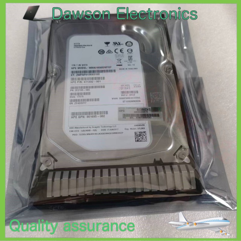Fit 861691-B21 HP 1TB SATA 6G 3.5 LFF Midline Smart Carrier HDD 862128-001