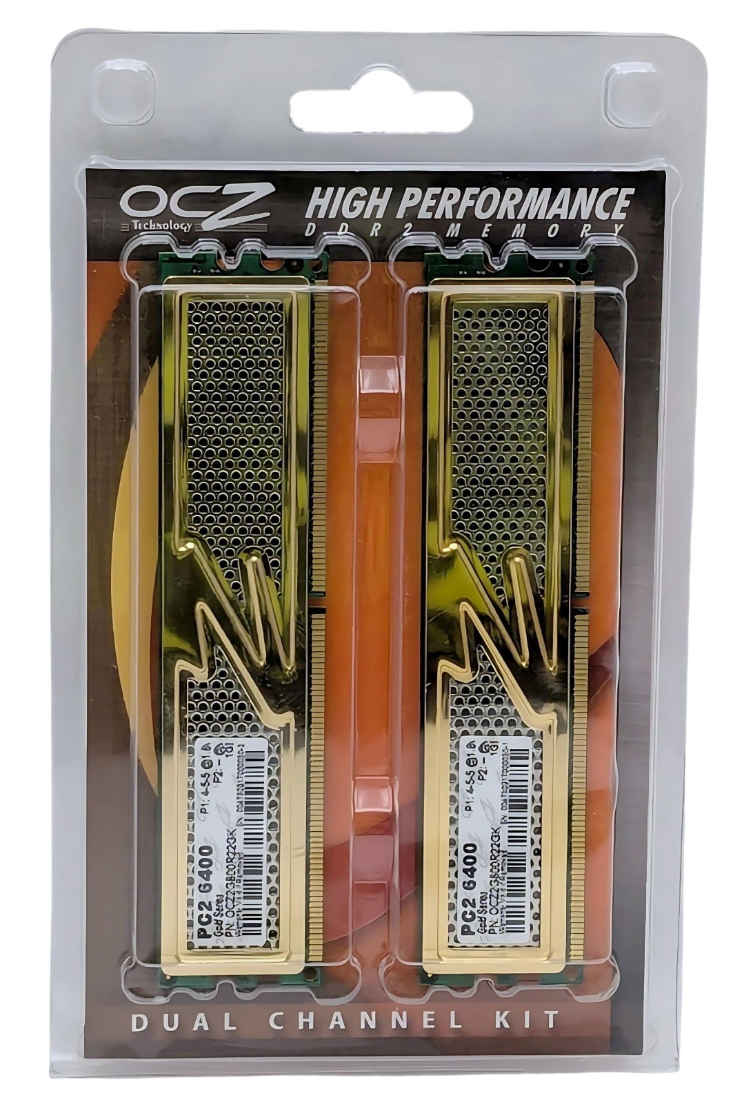 NEW OCZ Gold 2GB Kit (2x1GB) PC2-6400 DDR2-800 XTC Desktop RAM OCZ2G800R22GK NOS