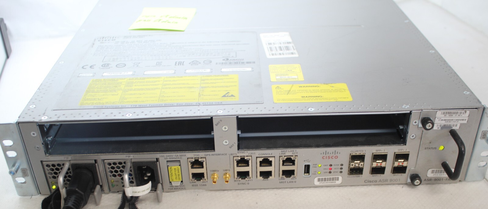 Cisco ASR-9001 10G ASR 9001 Router & 2* A9K-750W-AC 68-4260-07 A0