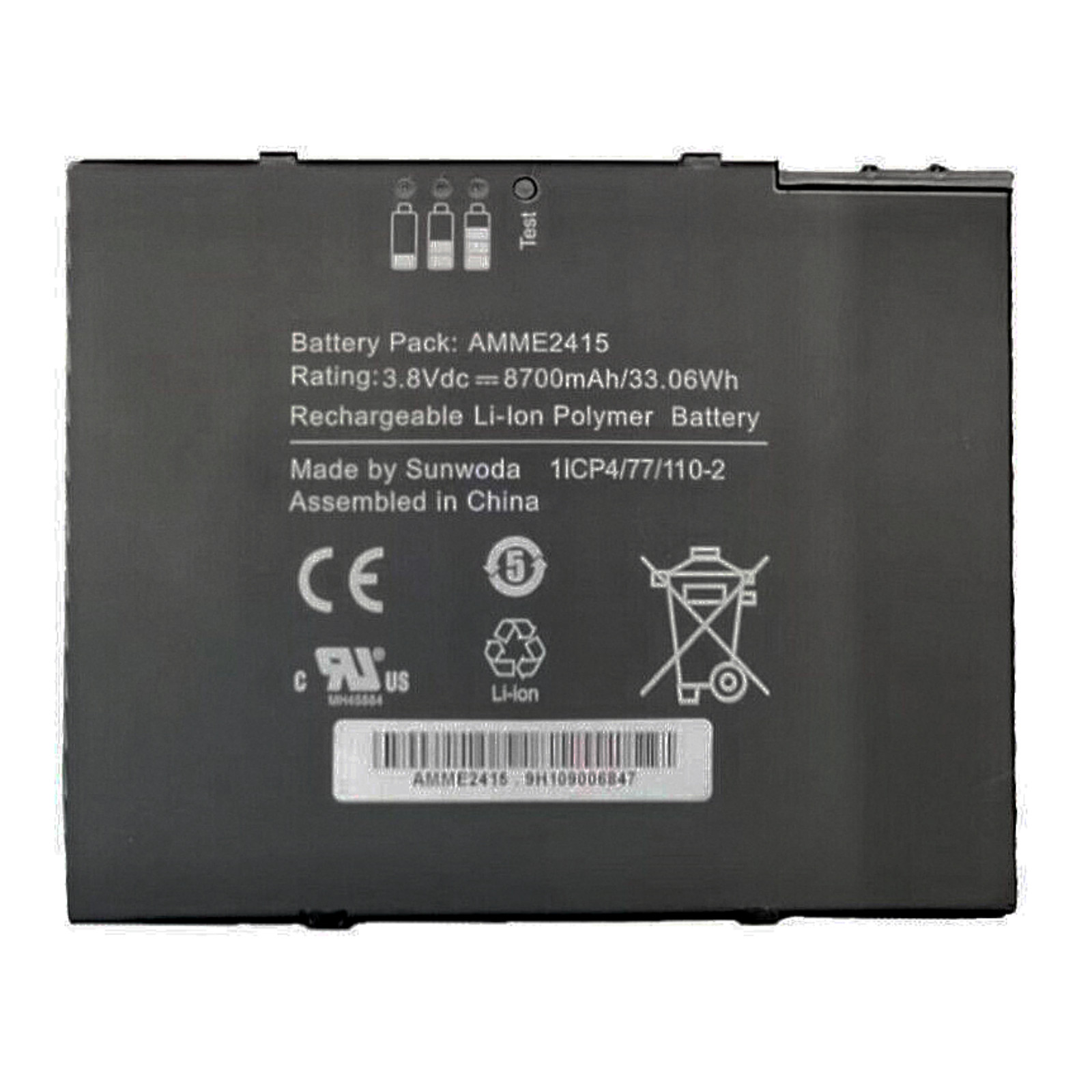 New Genuine Battery AMME2415 3.8V A1ICP4/77/110-2 For ZEBAR ET50 ET55 Big Tablet