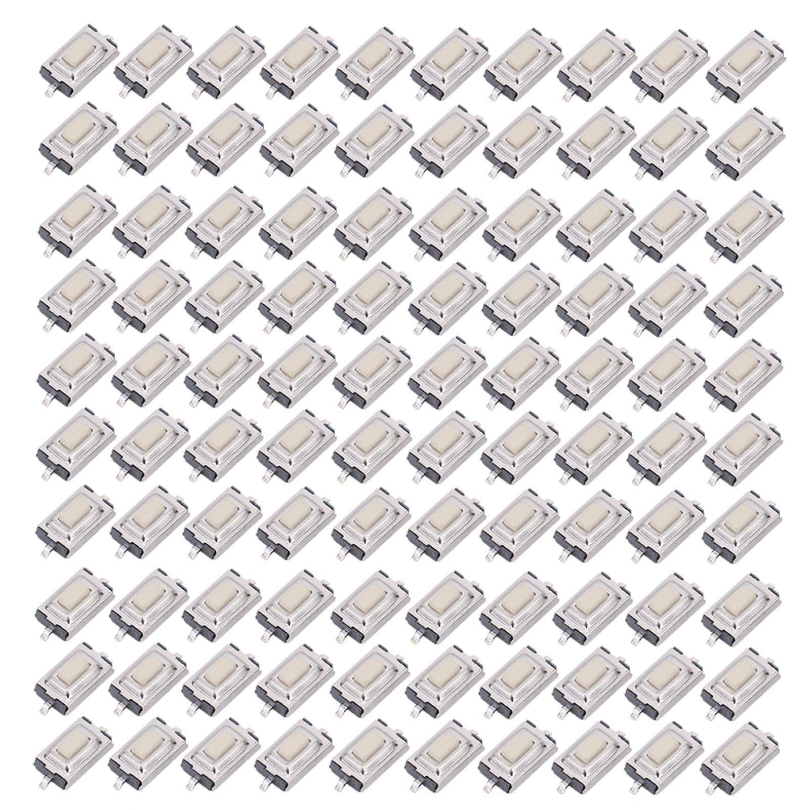 100Pcs 3x6x2.5mm SMD DIP 2 Pin Micro Momentary Tactile Push Button Switch