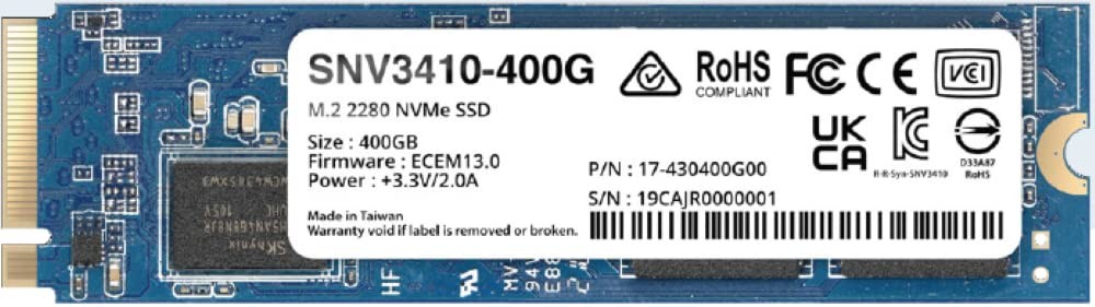 Synology SNV3410 400GB M.2 2280 NVMe PCIe 3x4 SSD