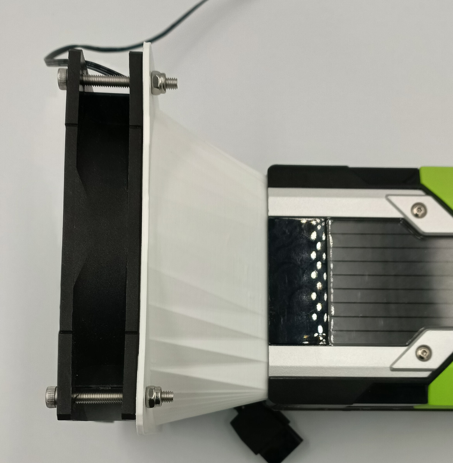 Nvidia Tesla P40 P100 V100 K80 M40 Blower Fan Adapter Kit - Fits 120 mm Fan