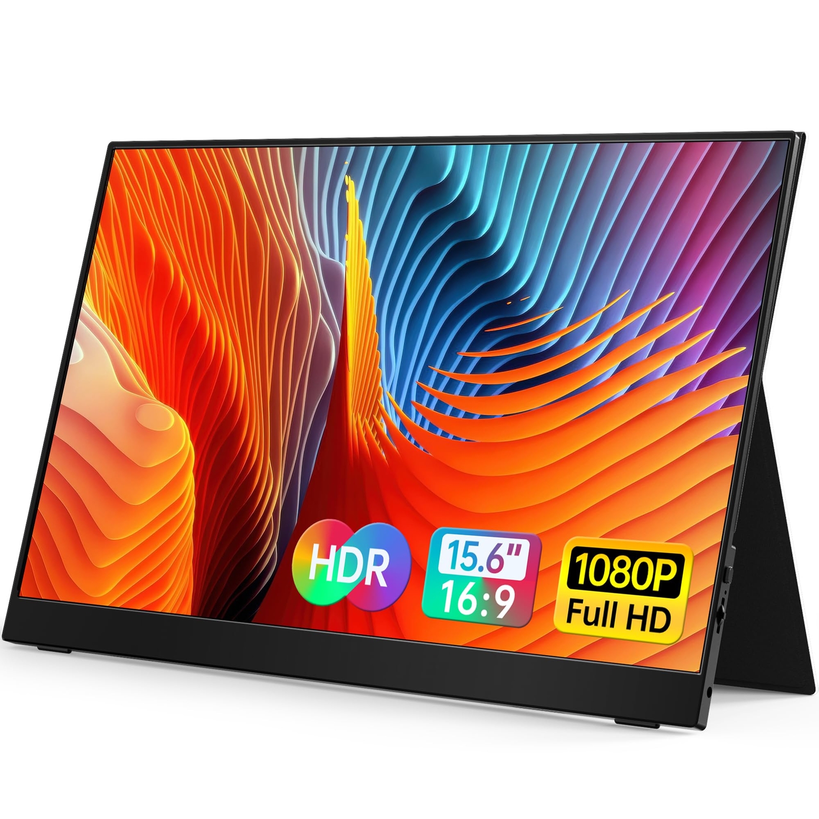 VILVA 15.6 Inch 1080P Portable Monitor FHD IPS USB C HDMI Dual Speakers