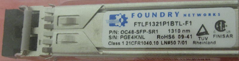 Genuine Brocade/Foundry OC48-SFP-SR1 FTLF1321P1BTL-F1 OC-48/STM-16 SR-1 2KM