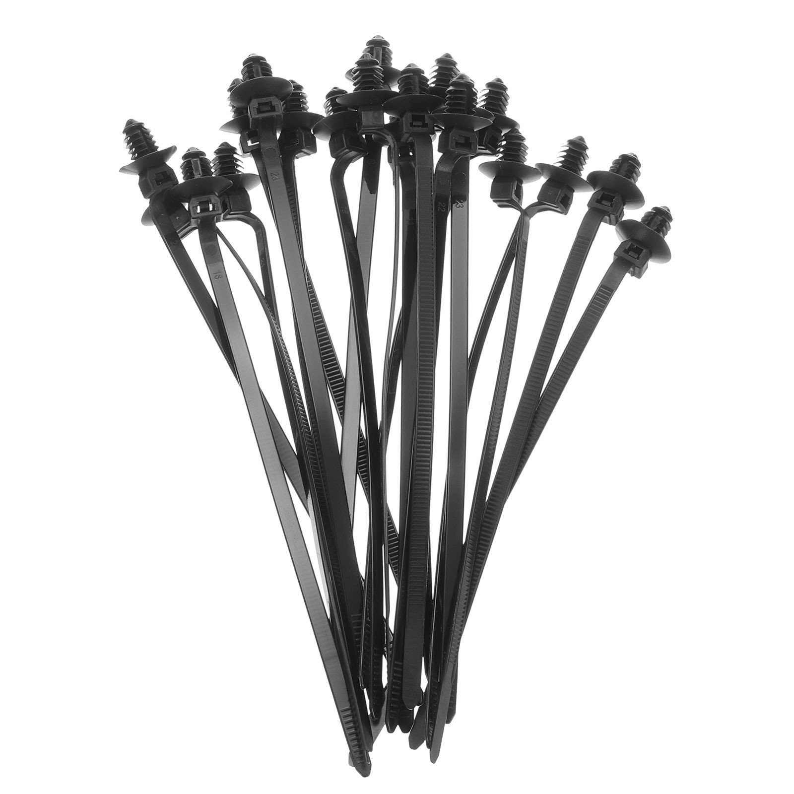 20pcs Push Mount Cable Zip Tie 6.5x0.18" Nylon Self Locking Cable Strap