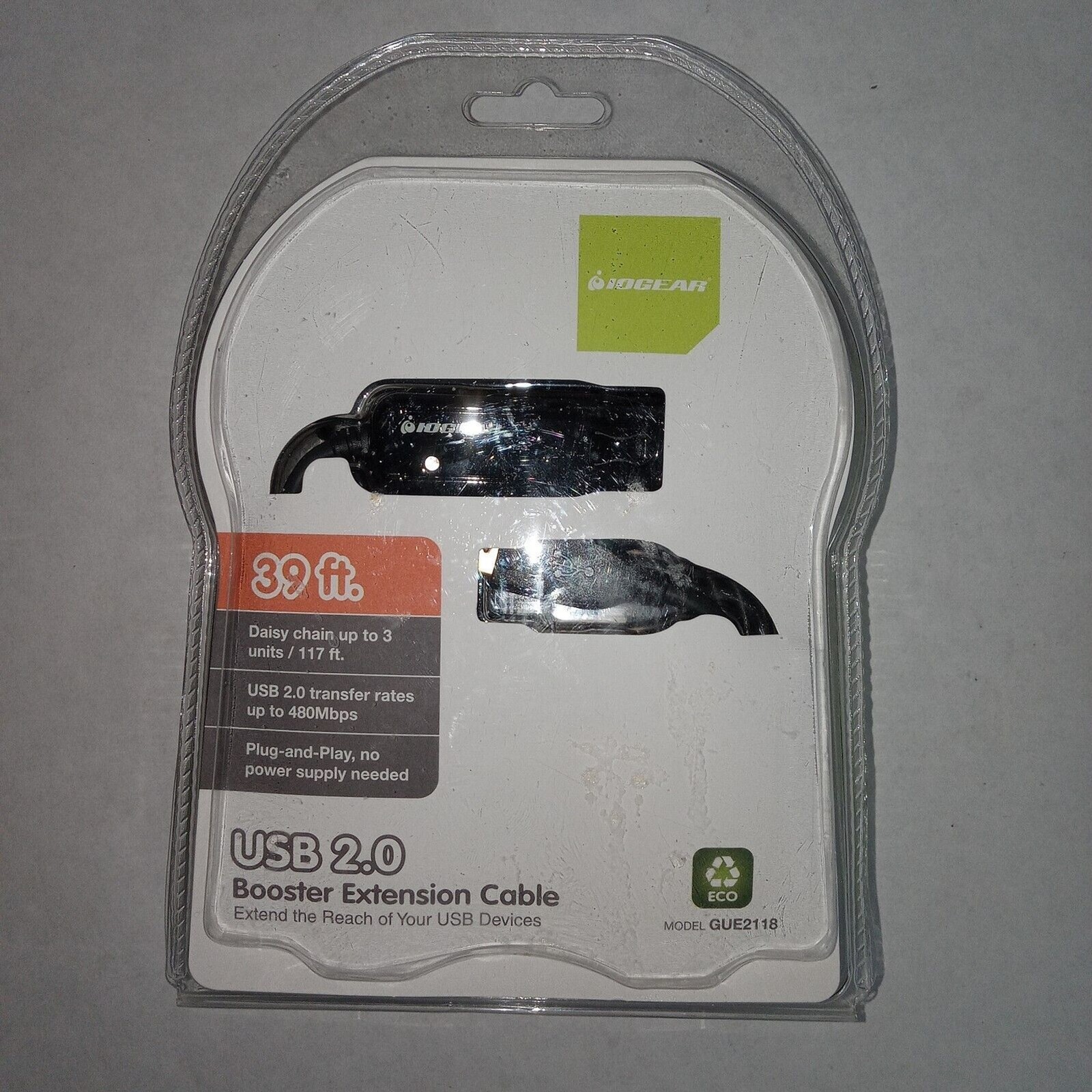 IOGEAR GUE2118 39ft. USB 2 Booster Extension Daisy Chain Plug And Play