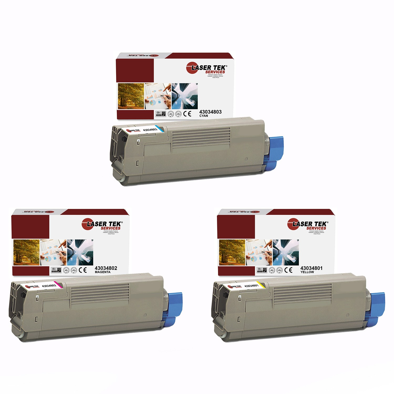 LTS C3200 CMY Compatible for Okidata C3100 C3200 C3200n Toner Cartridge