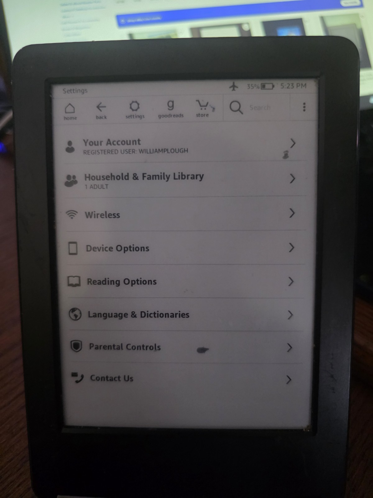 Amazon Kindle Basic, 7th Gen, 6 inch, Grade C Spot On Screen Black, WP63GW #849