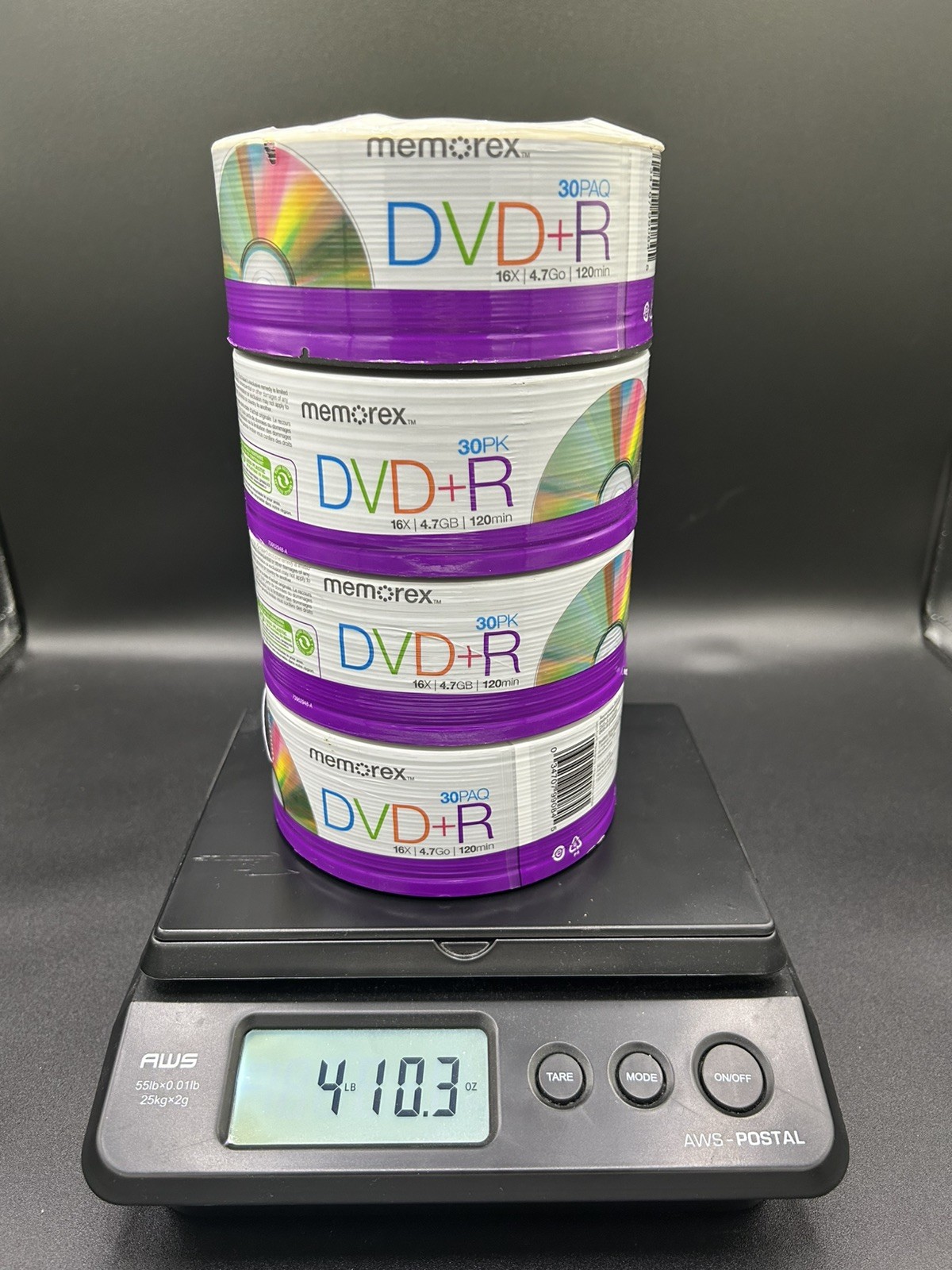 Memorex DVD+R 30Pk 16X 4.7GB 120Min Brand New Factory Sealed 4x 30pack