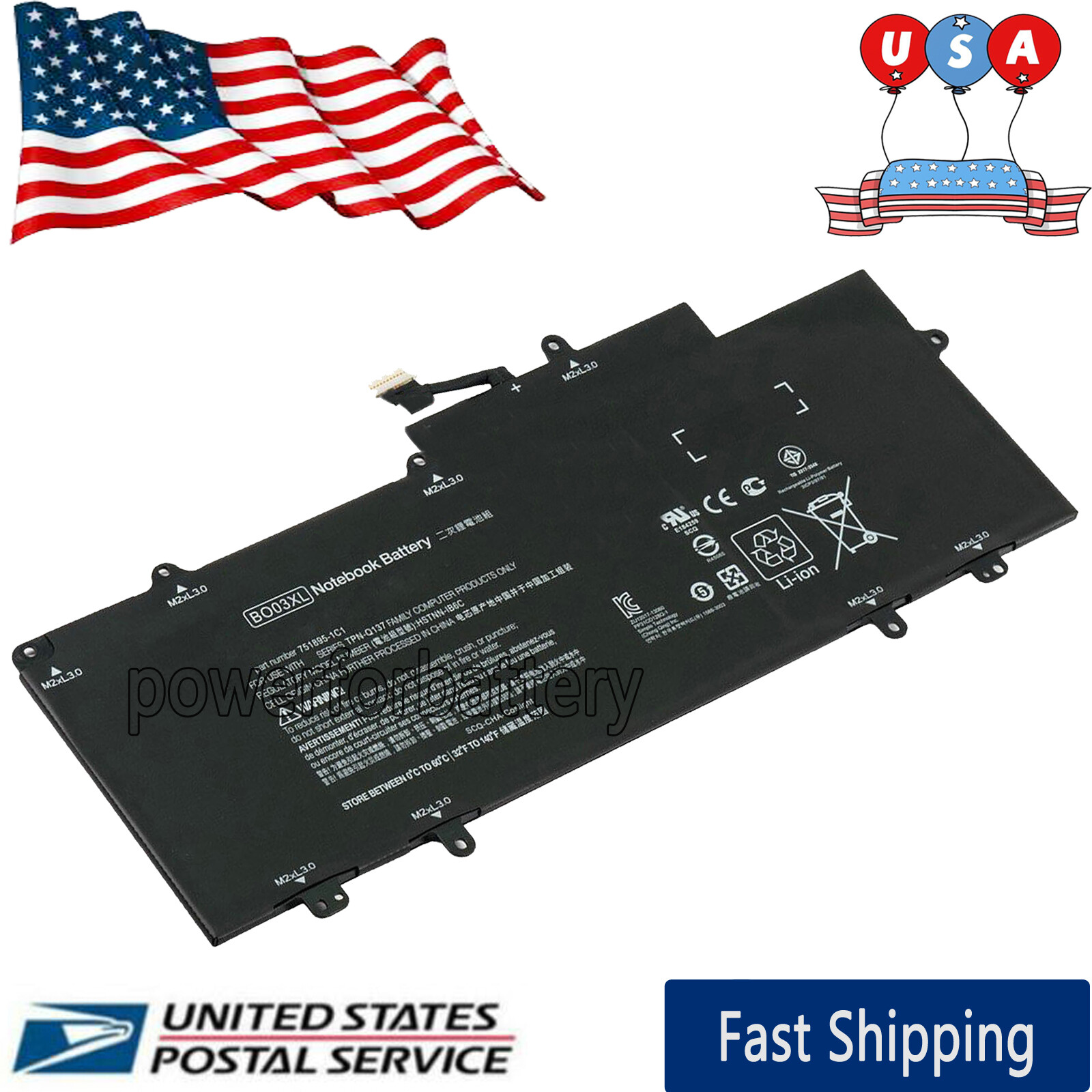 New 32Wh BO03XL TPN-Q152 battery for HP Chromebook 14-X030NR 14-P010NR 14-X010