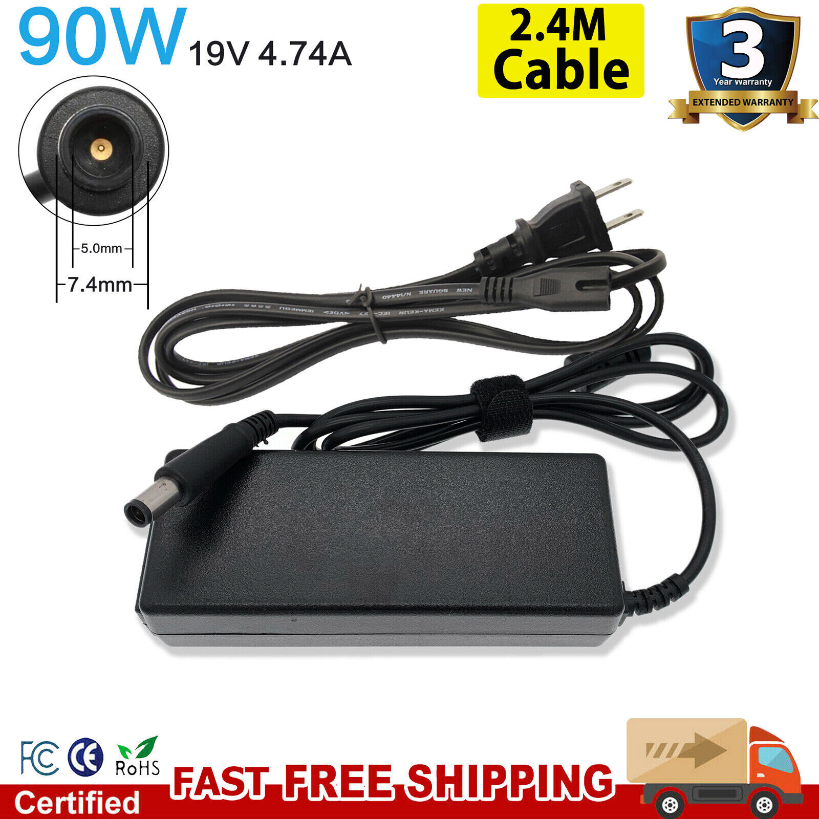 AC Adapter For HP 20-C425Z 20-C434 20-C435Z All-in-One Desktop PC Power Cord