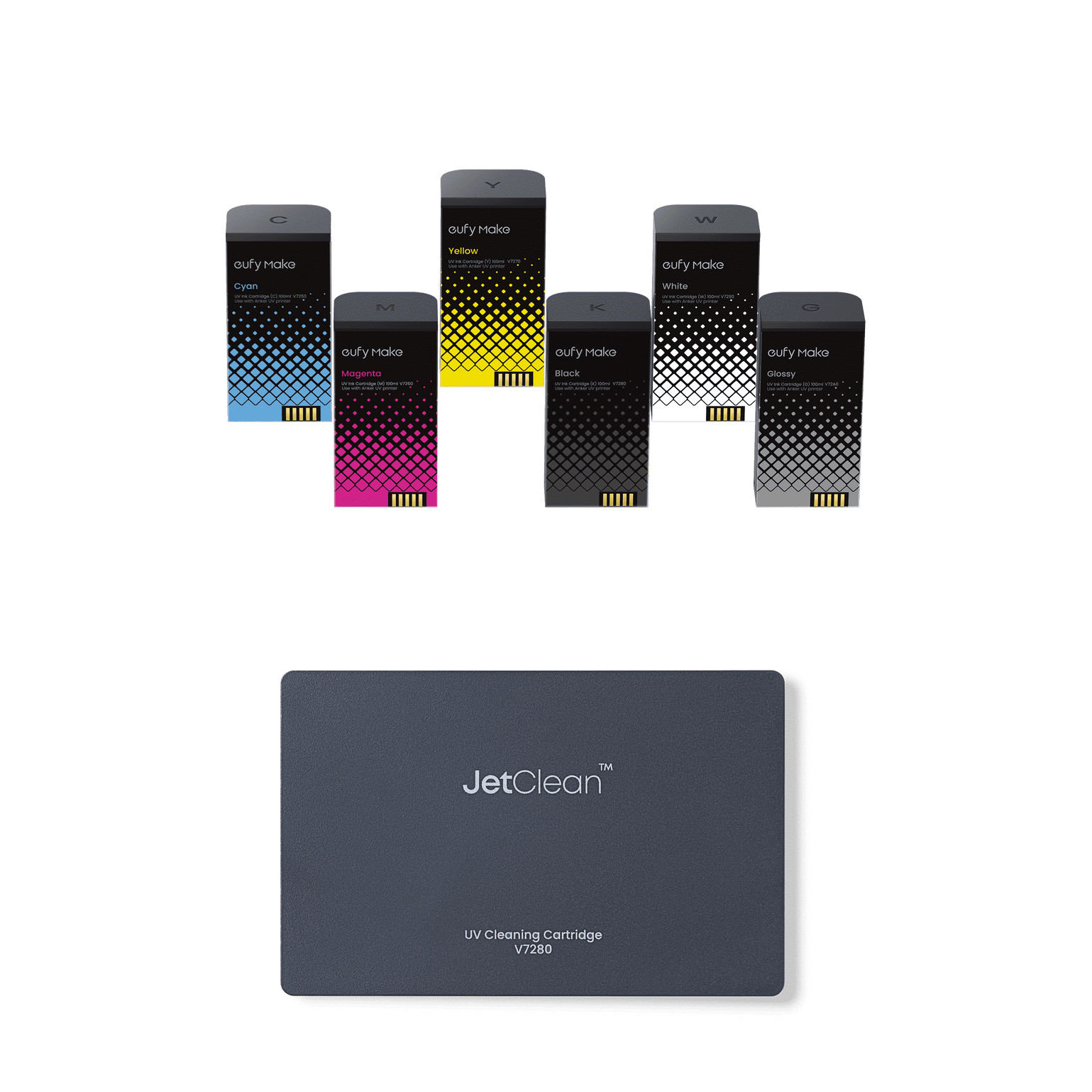 eufyMake Ink and Cleaning Cartridge Kit for UV Printer E1