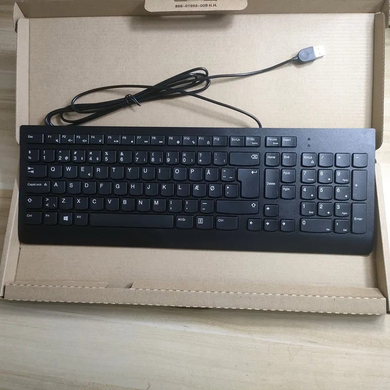 Nordic layout USB wired keyboard For Lenovo SK-8823 EKB-536A 