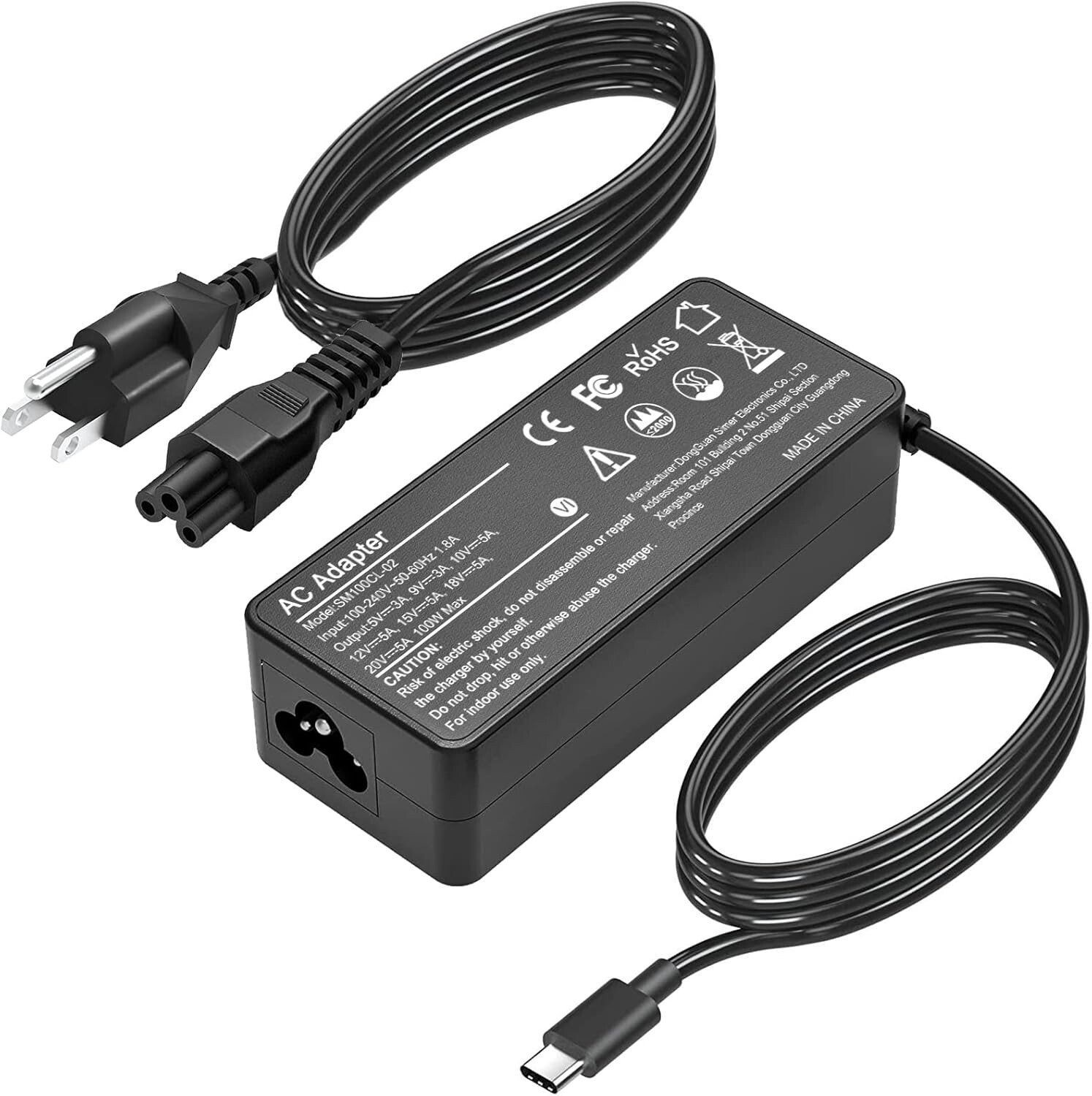 100W USB-C Fast Charger for DJI Drone Models Air 3, Mini 4 Pro, Mavic 3
