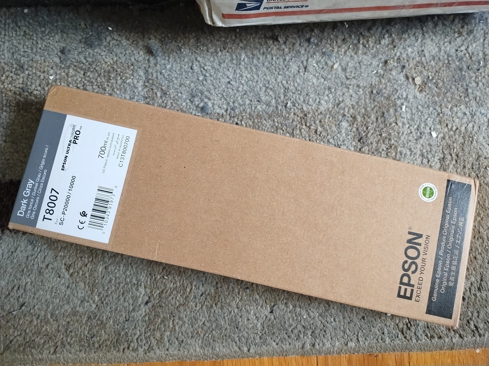 2022 Genuine Epson T8007 Dark Gray Ink SureColor SC-P10000 SC-P20000 Sealed Grey