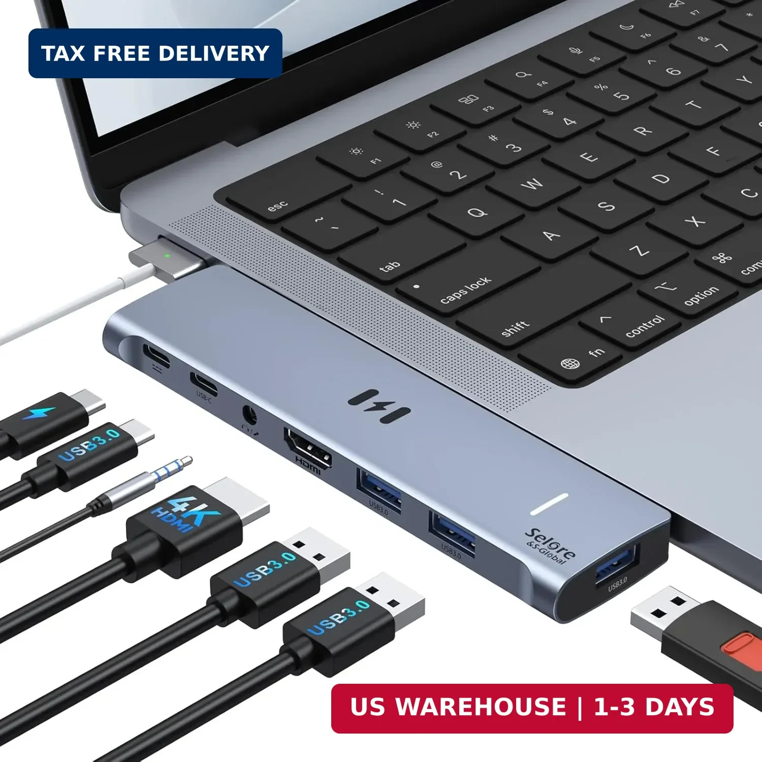 USB C Adapter HDMI Hub for MacBook Pro/Air M5 M4 M3 M2 M1 2025-2018 13" 15" 16",
